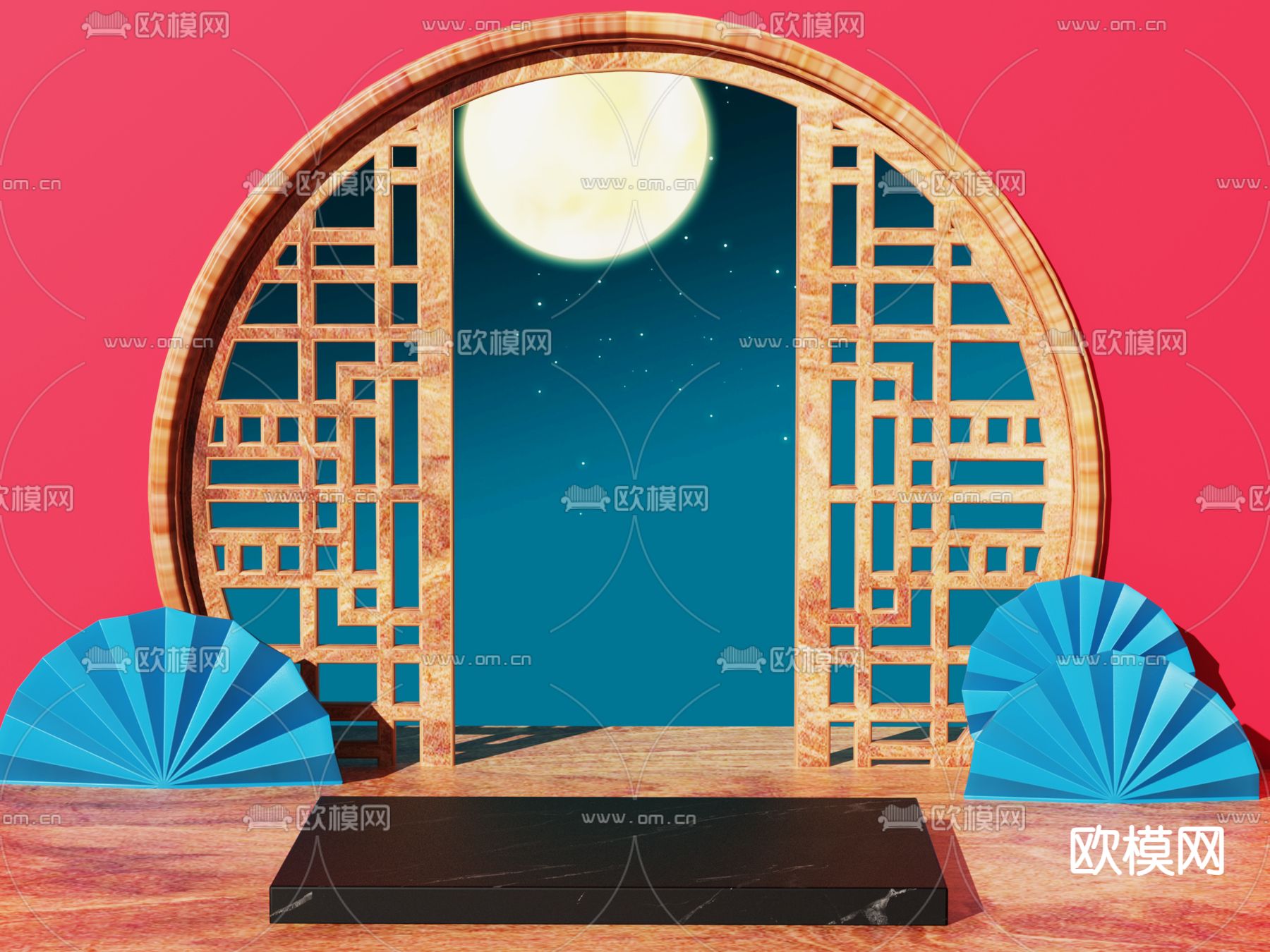 陈设 淘宝电商美陈su模型下载（渲染图1）