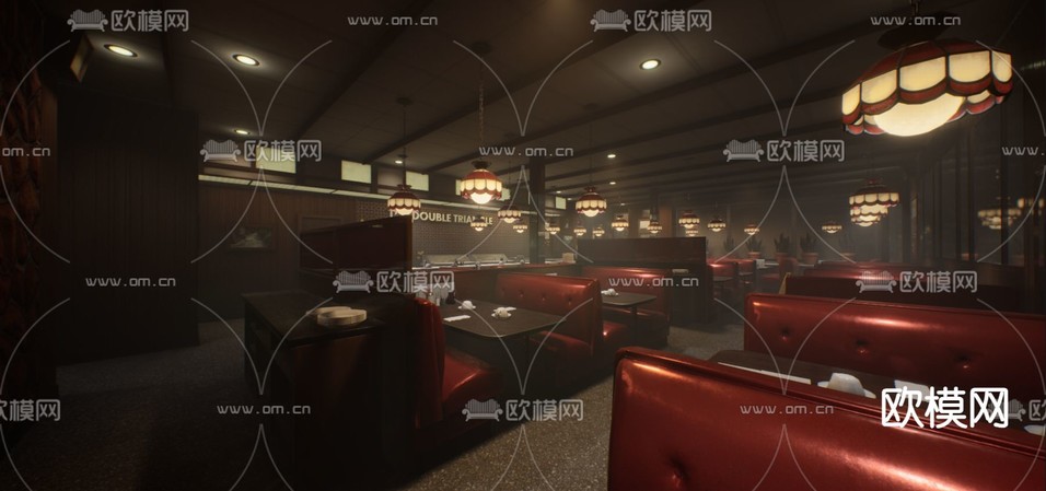 娱乐空间清吧 酒吧3d模型下载(渲染图1)