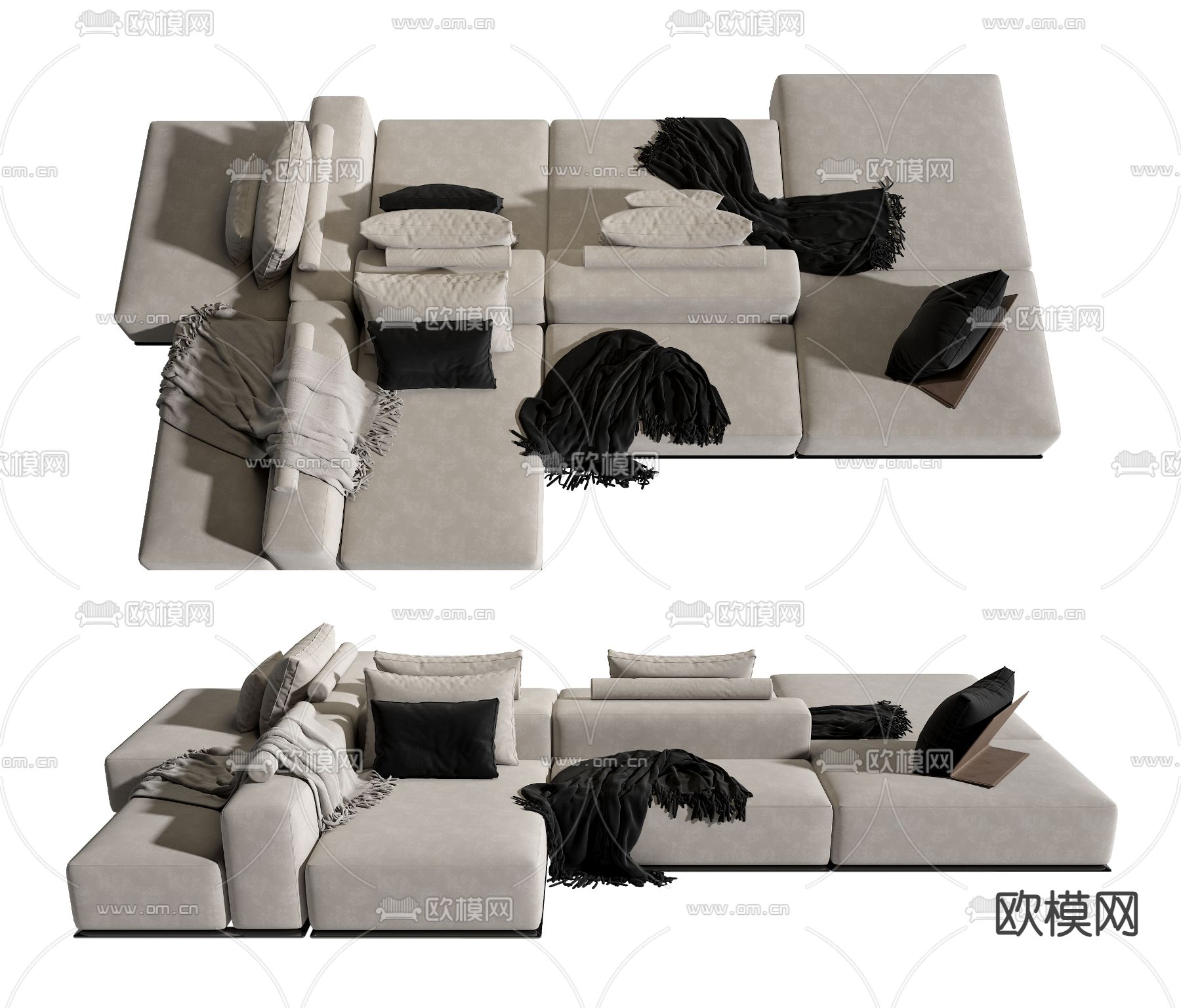 Poliform 多人沙发 模块沙发3d模型下载