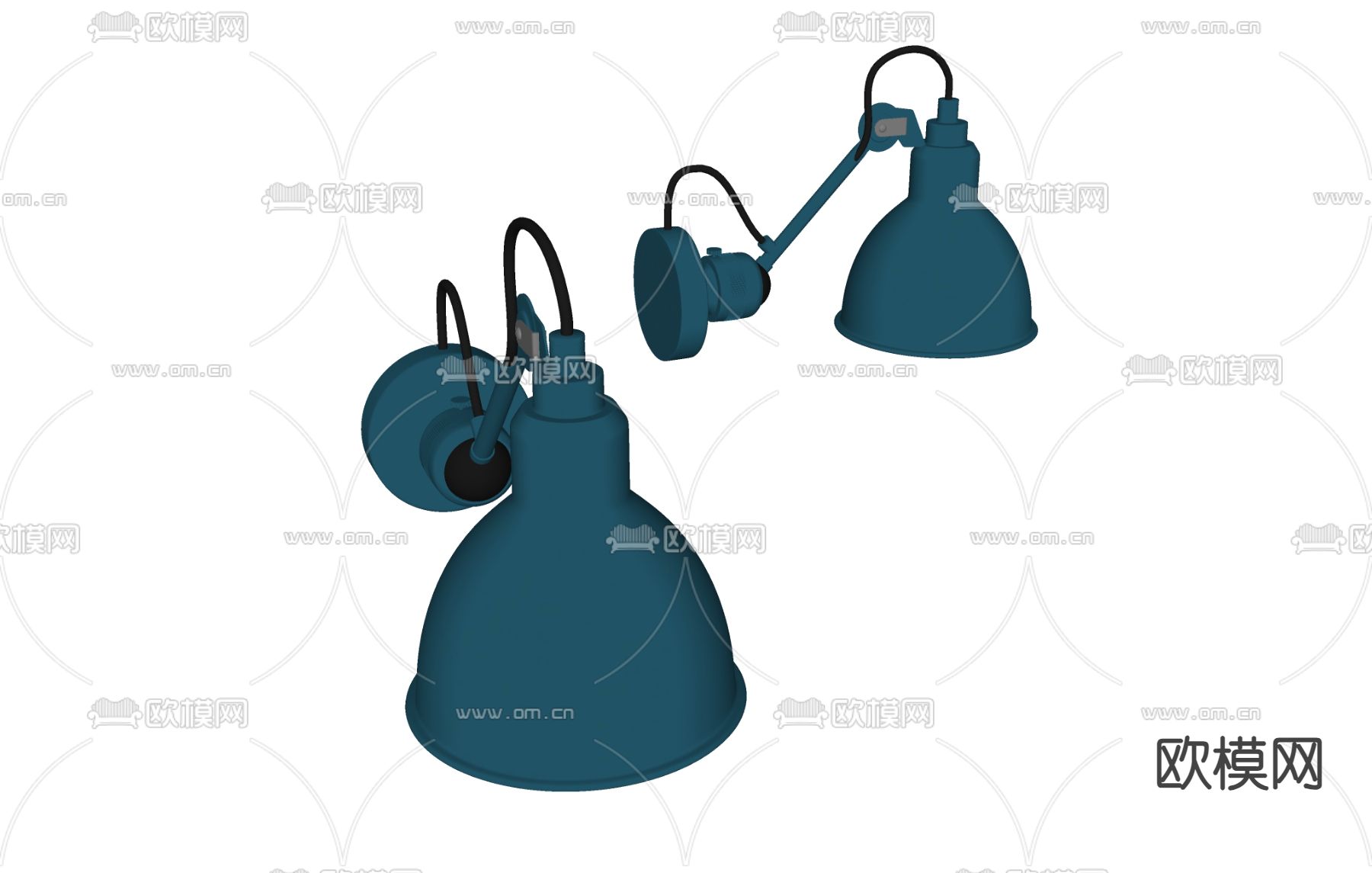 壁灯 装饰壁灯 装饰灯 工矿灯su模型下载（渲染图2）