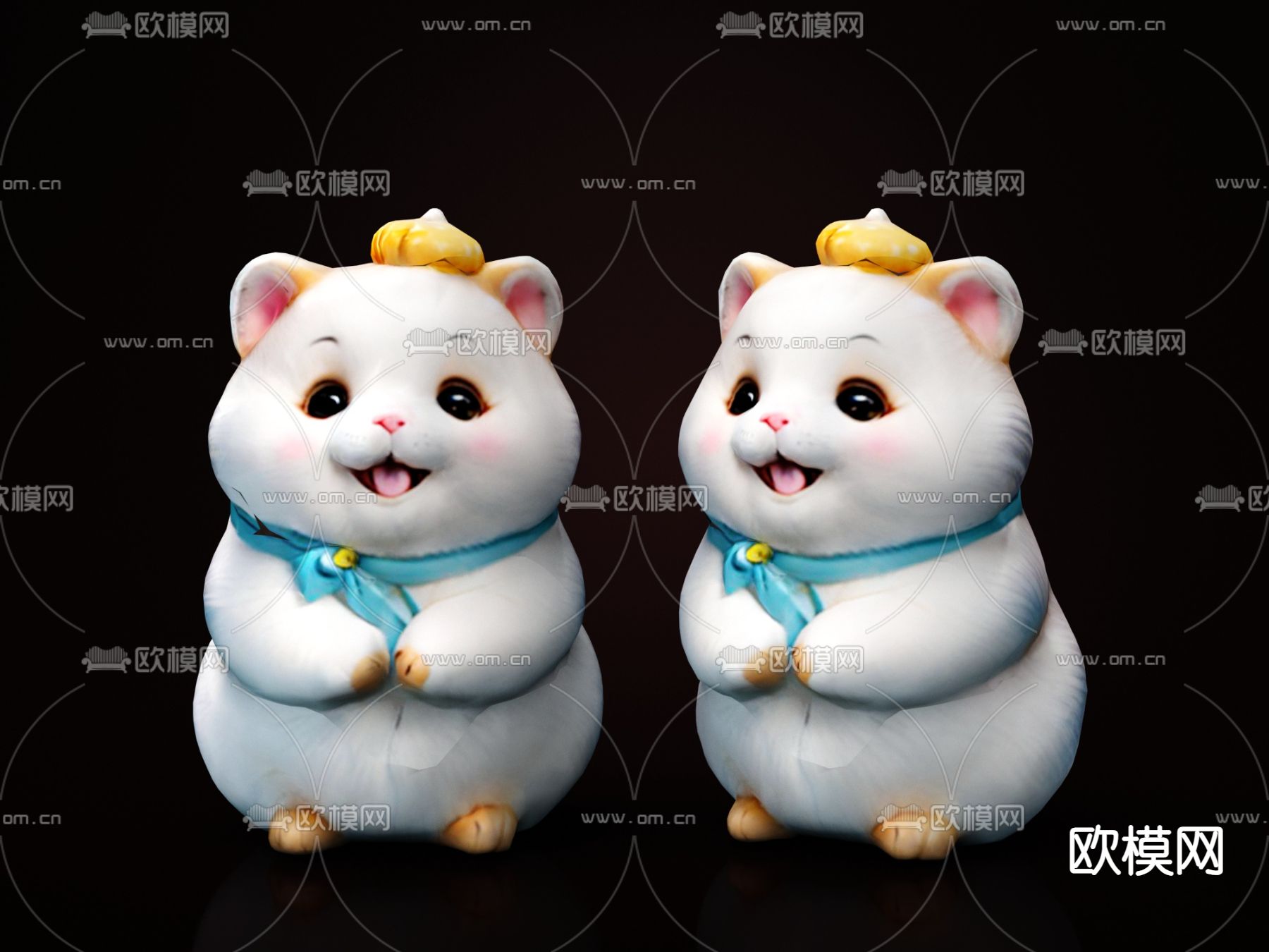 仓鼠 龙猫公仔 潮玩 手办3d模型下载