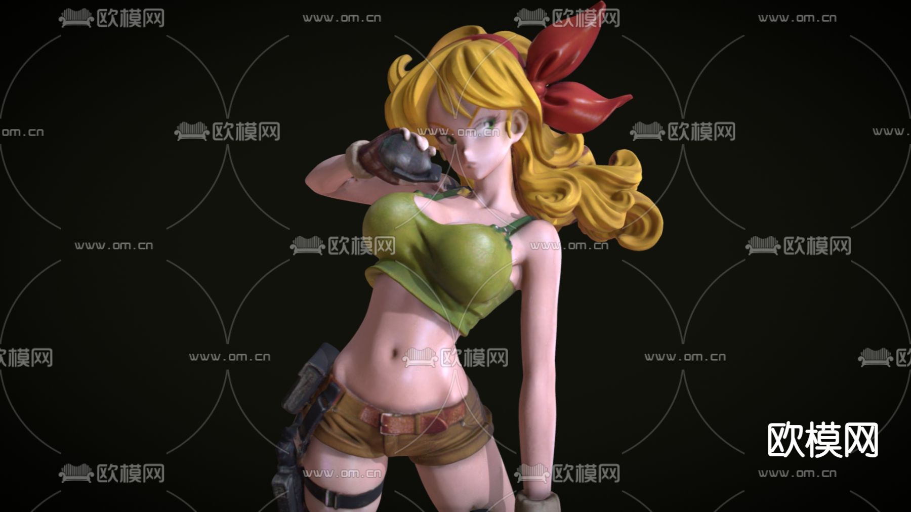 七龙珠人物手办 玩具人偶 动漫手办su模型下载（渲染图1）