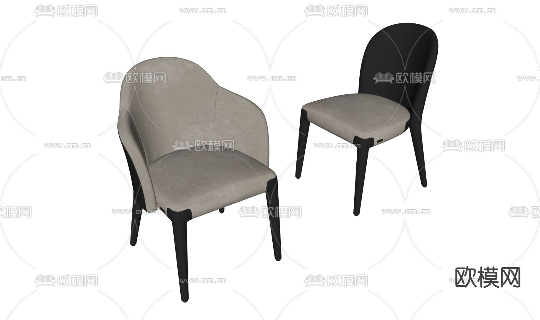 现代餐椅 单椅su模型下载（渲染图2）