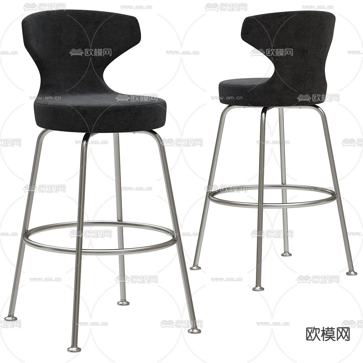 B&B 吧椅 吧凳 高脚凳3d模型下载