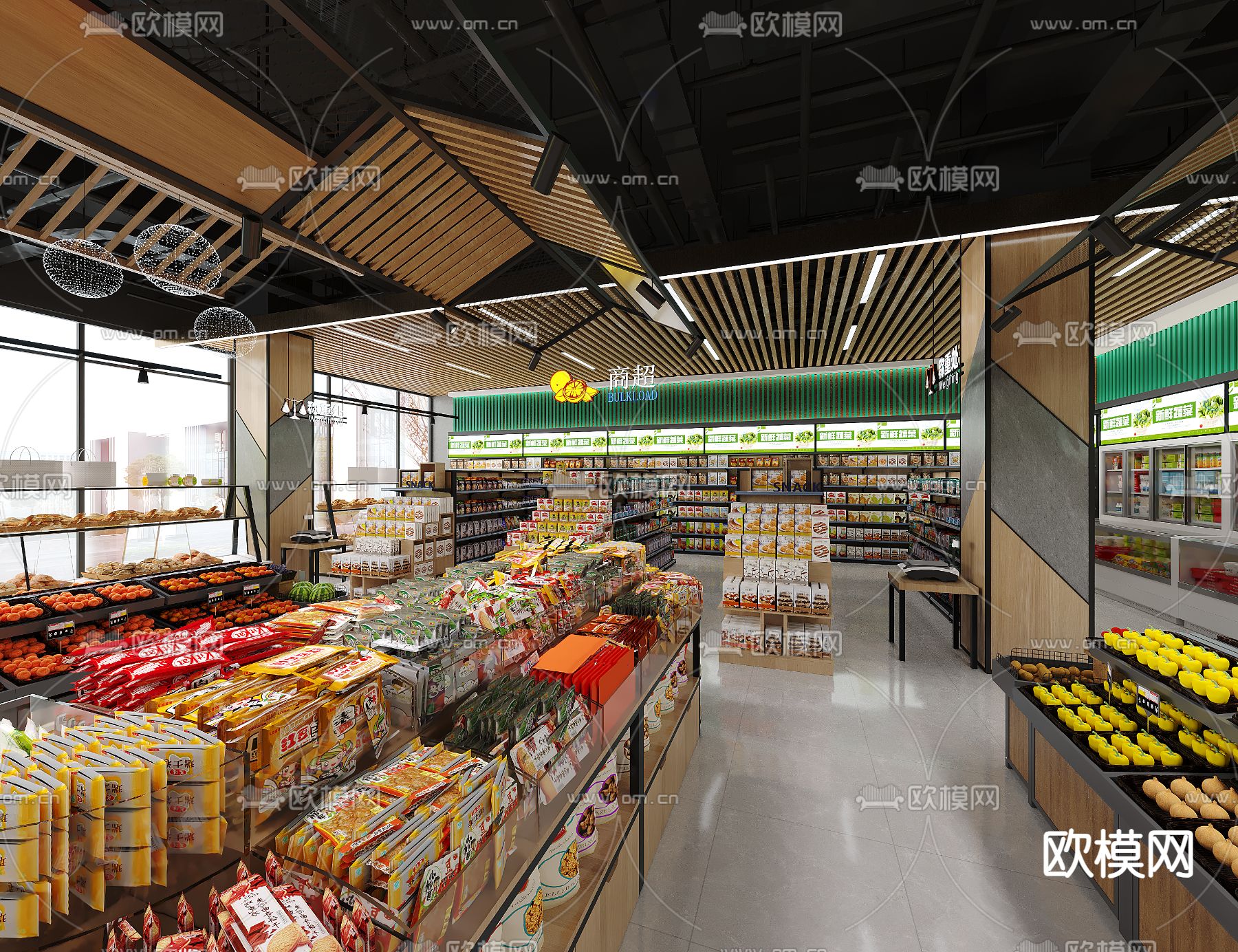 大型商场超市3d模型下载（渲染图4）