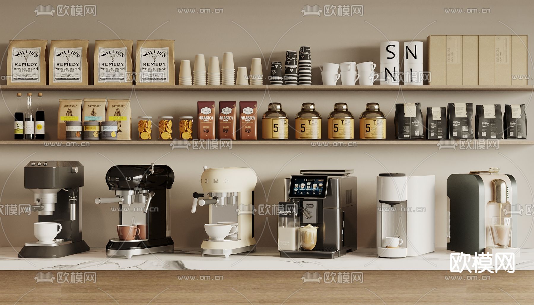 电器咖啡机  咖啡用品3d模型下载