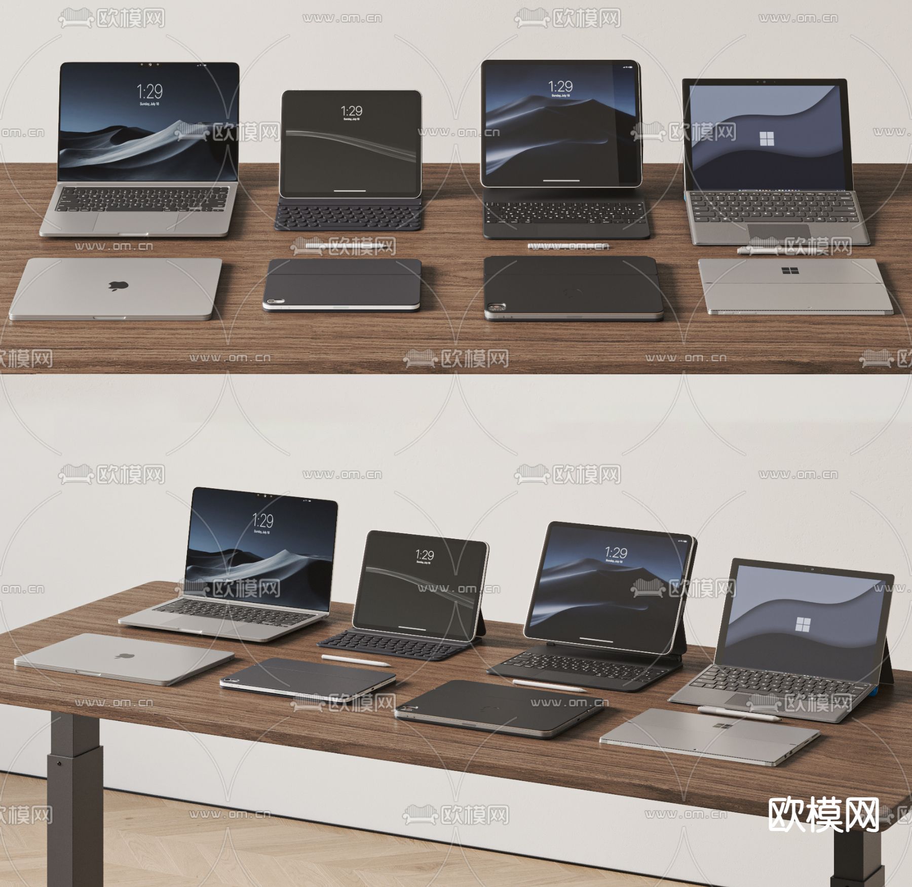 笔记本电脑 平板电脑3d模型下载