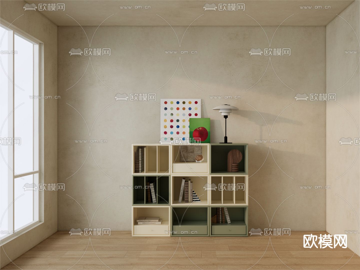 孟菲斯儿童柜 玩具柜 储物柜3d模型下载