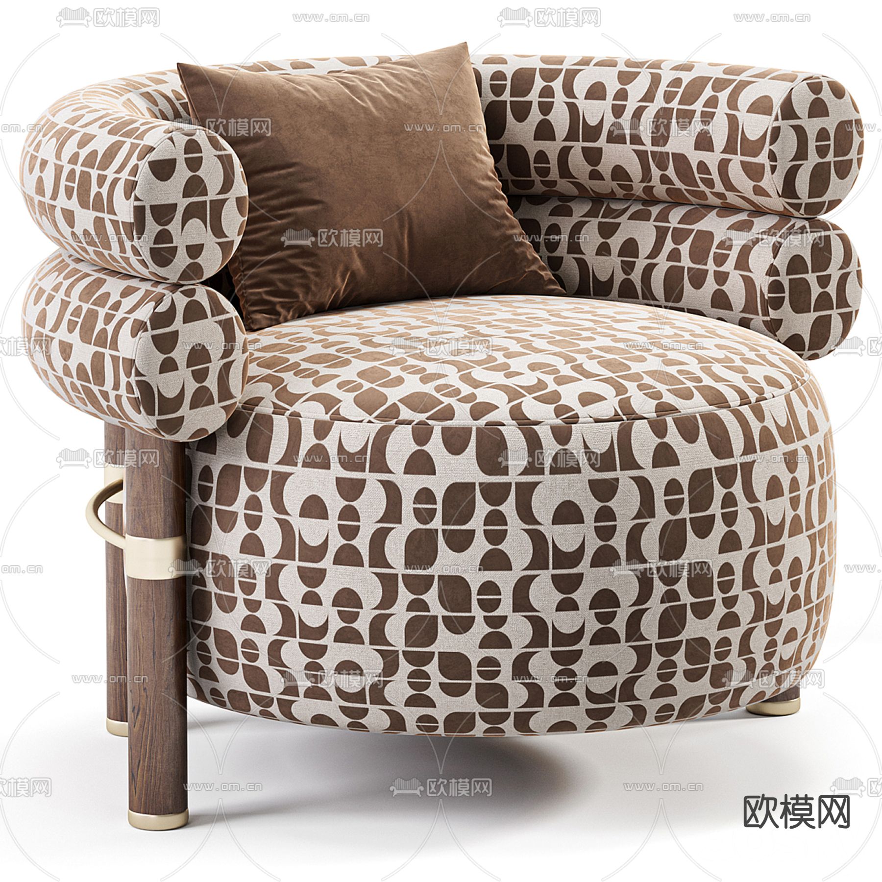 Mezzo 中式休闲沙发3d模型下载（渲染图1）