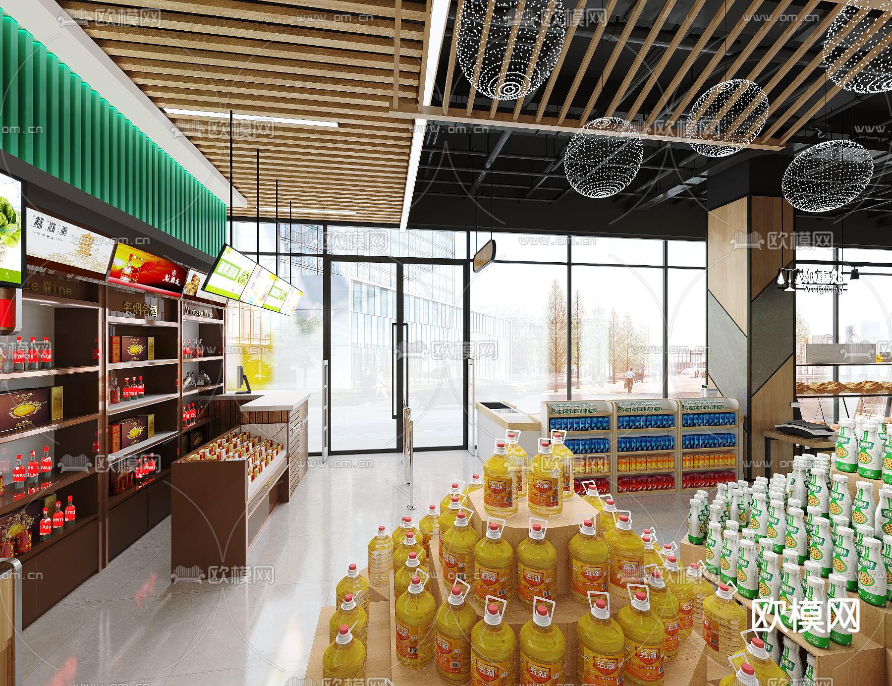 大型商场超市3d模型下载（渲染图2）