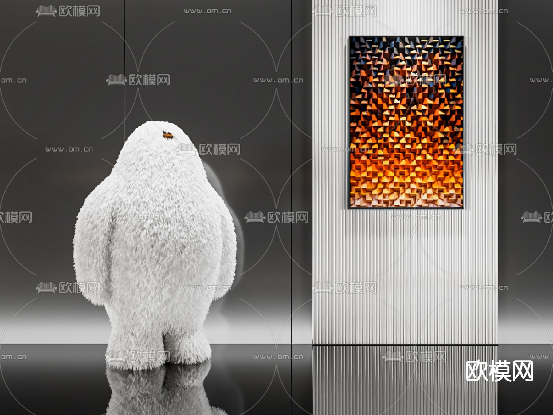 毛绒动物 玩偶 摆件3d模型下载