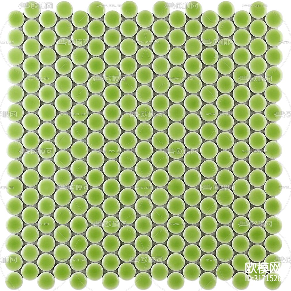 绿色圆形瓷砖马赛克贴图下载