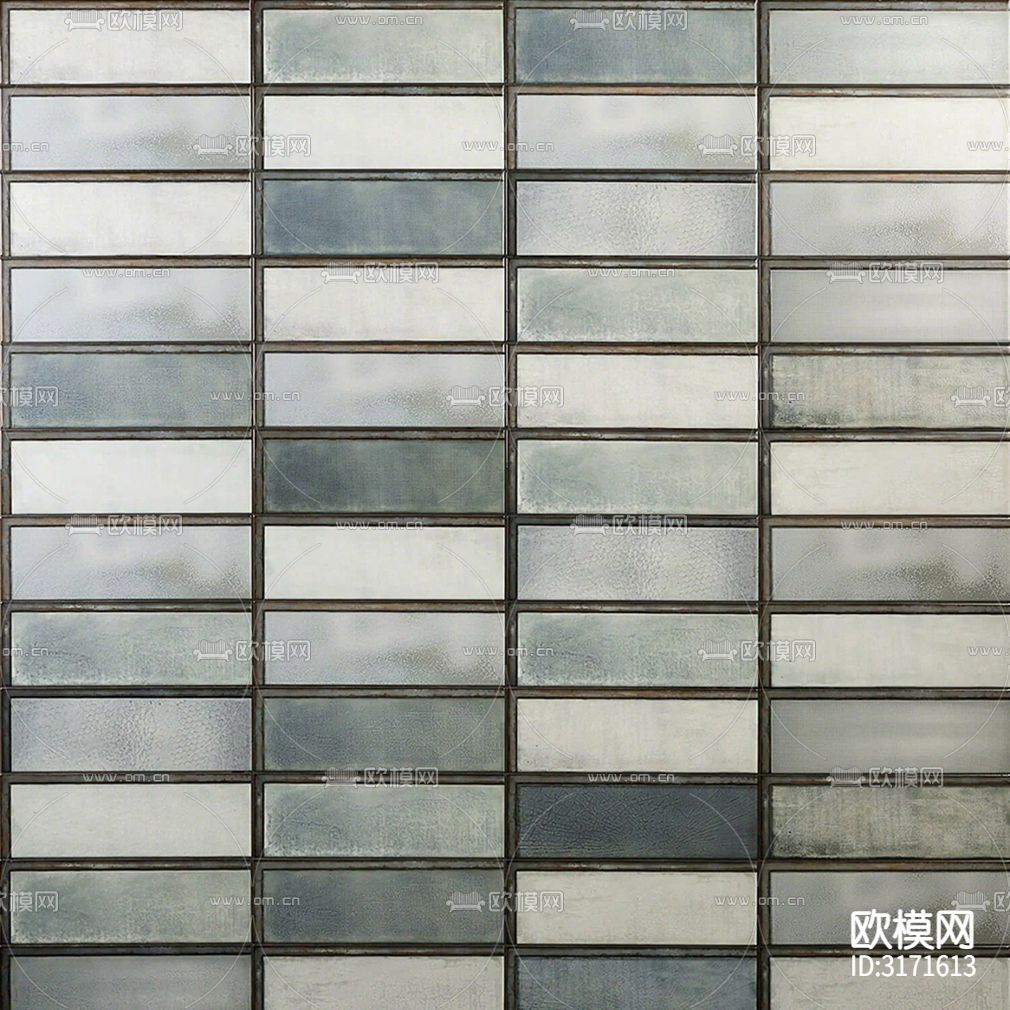 灰色石材纹艺术砖贴图下载（渲染图2）