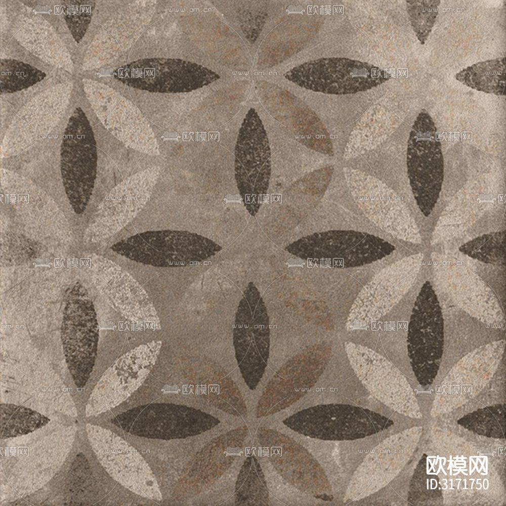 灰色欧式花砖贴图下载（渲染图3）