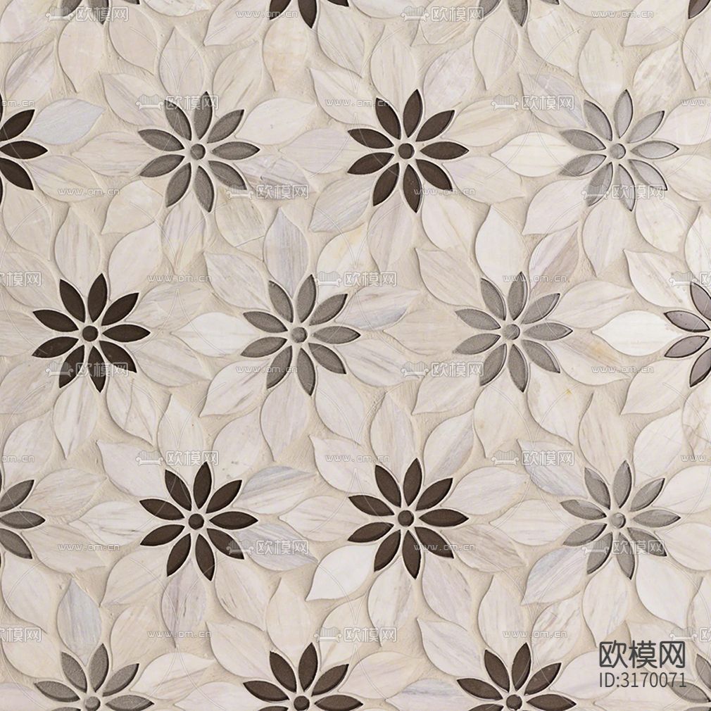 灰色小花马赛克贴图下载