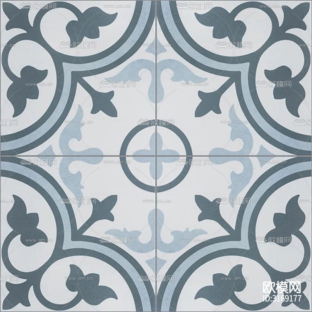 灰色现代花砖贴图下载