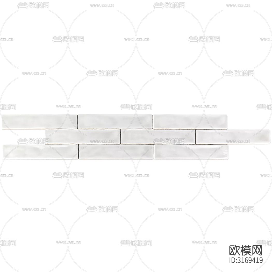 灰色石材纹条形砖贴图下载（渲染图1）