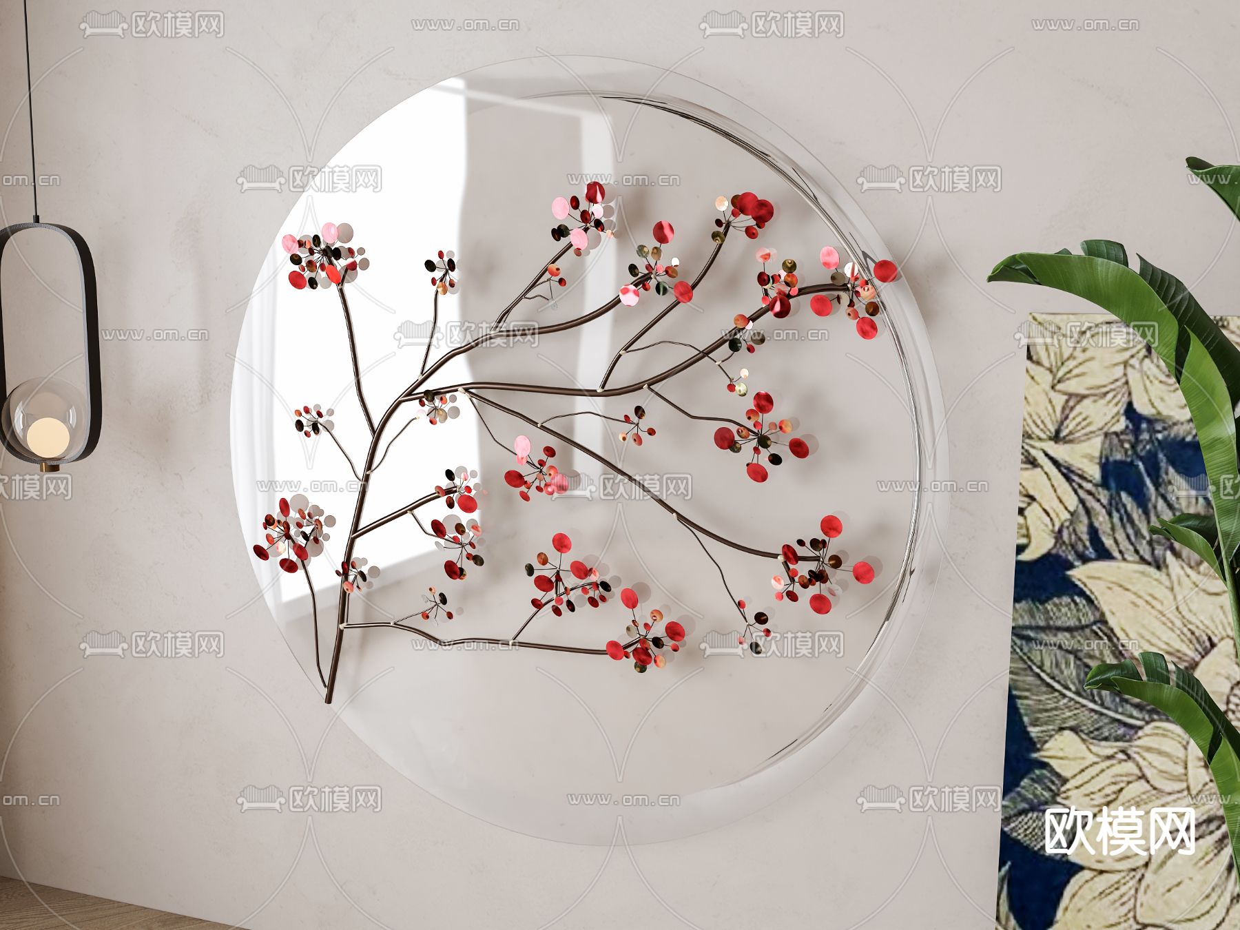 法式墙饰 挂件su模型下载（渲染图2）