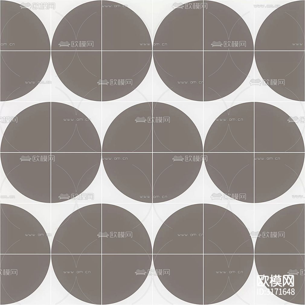 现代简约花砖贴图下载（渲染图4）