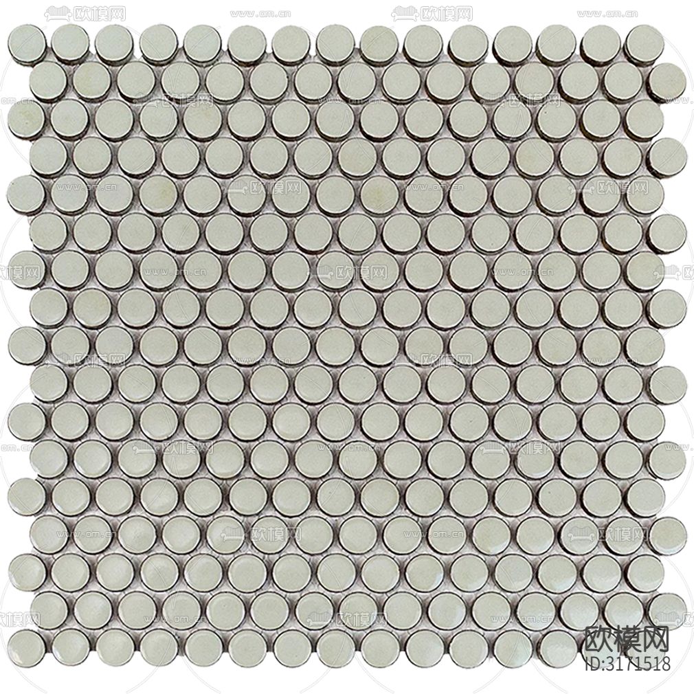 灰色圆形瓷砖马赛克贴图下载
