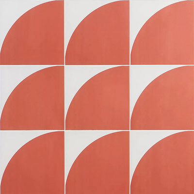  红色现代简约花砖贴图 