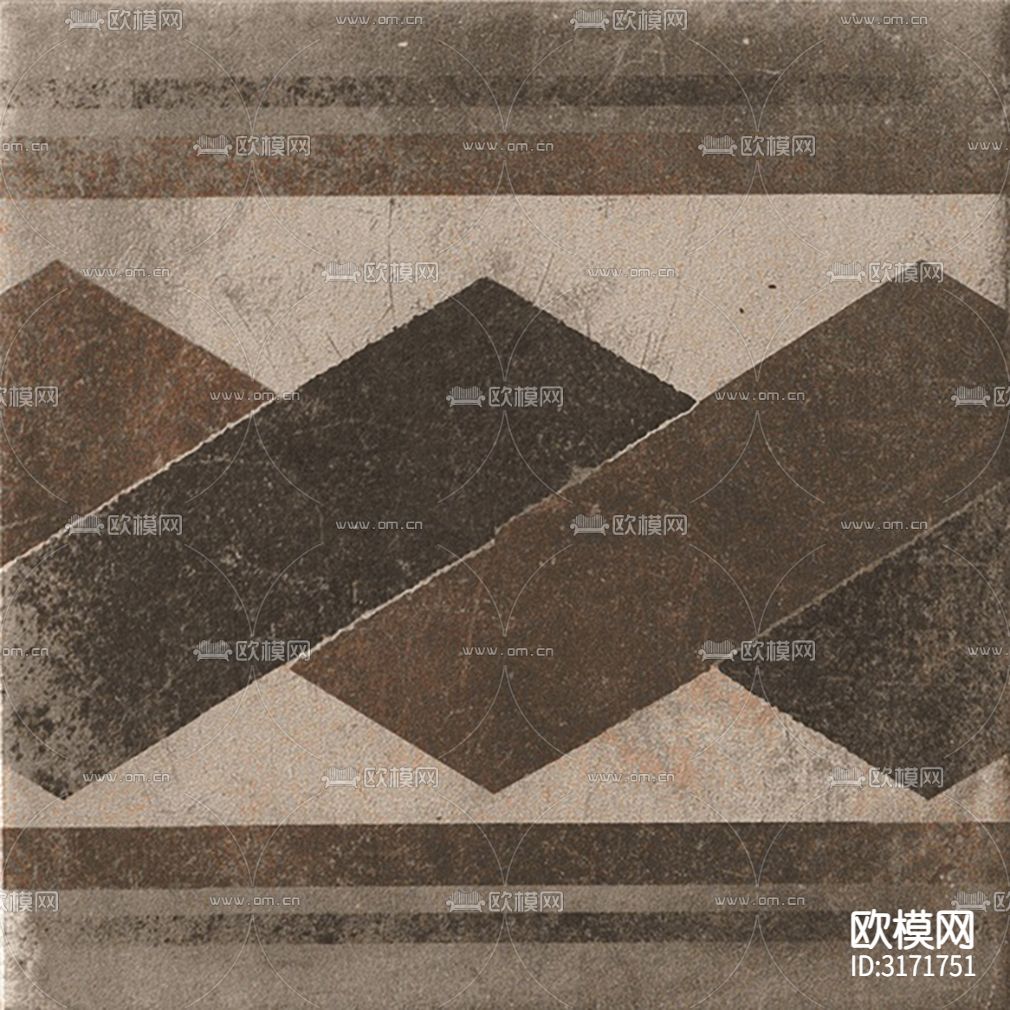 灰色欧式花砖贴图下载（渲染图1）