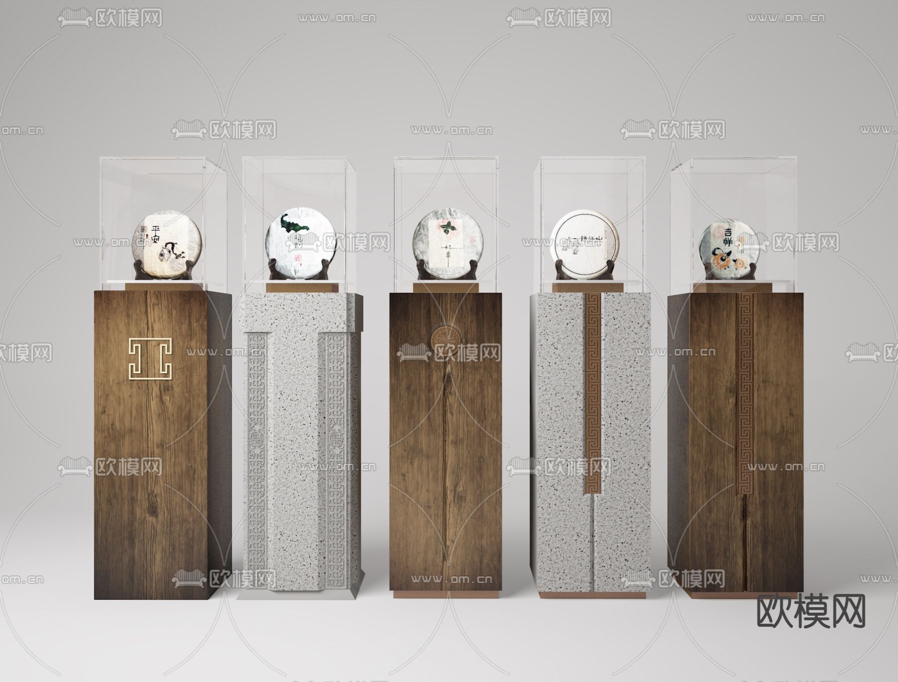 茶叶 普洱茶 茶叶 茶饼su模型下载（渲染图2）