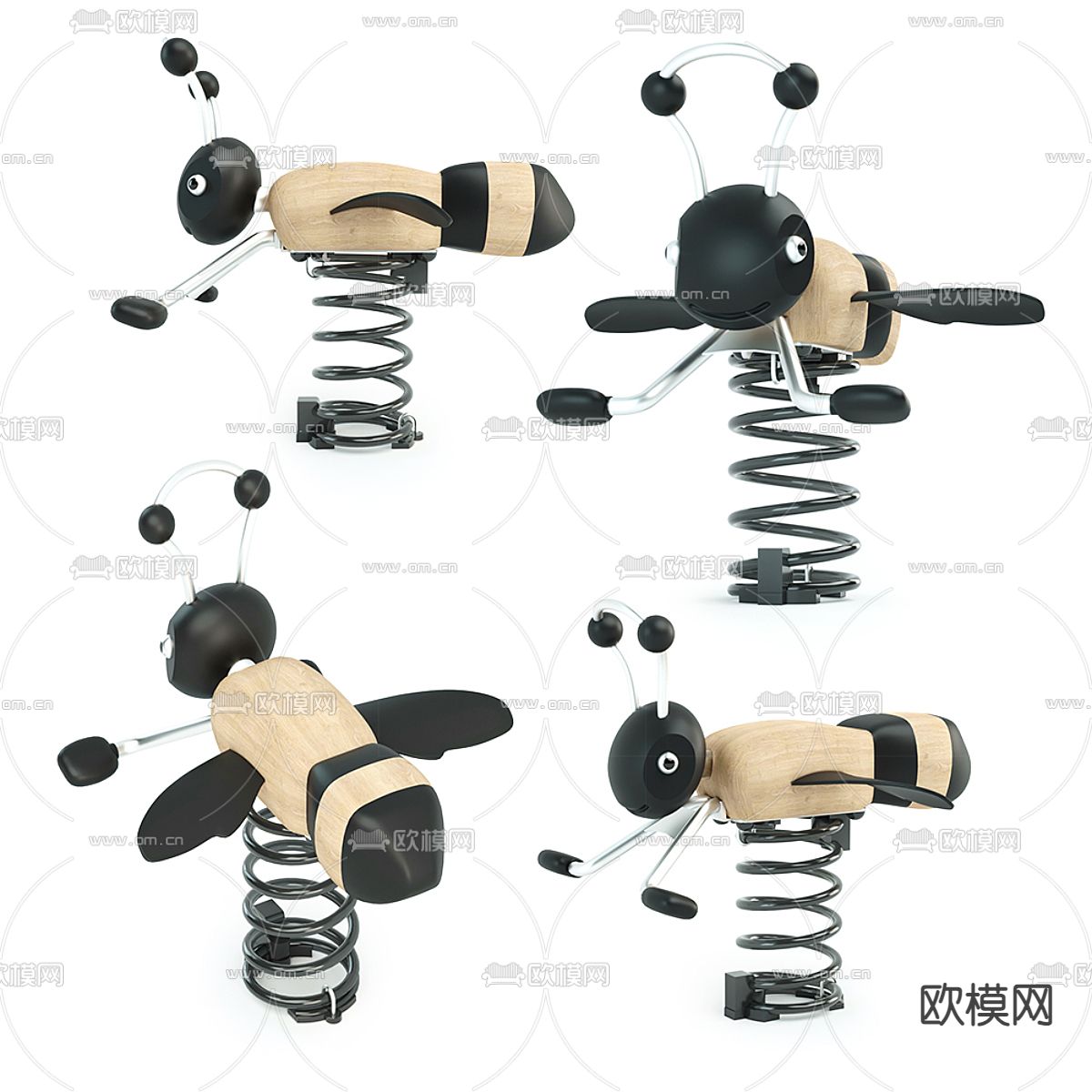 现代儿童弹簧椅3d模型下载