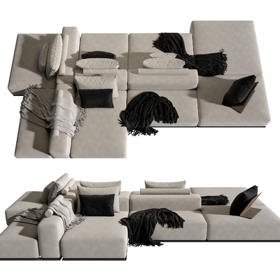  Poliform多人沙发su模型 