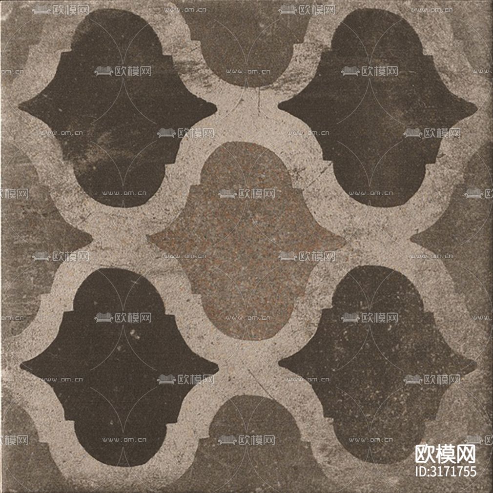 灰色欧式花砖贴图下载（渲染图4）