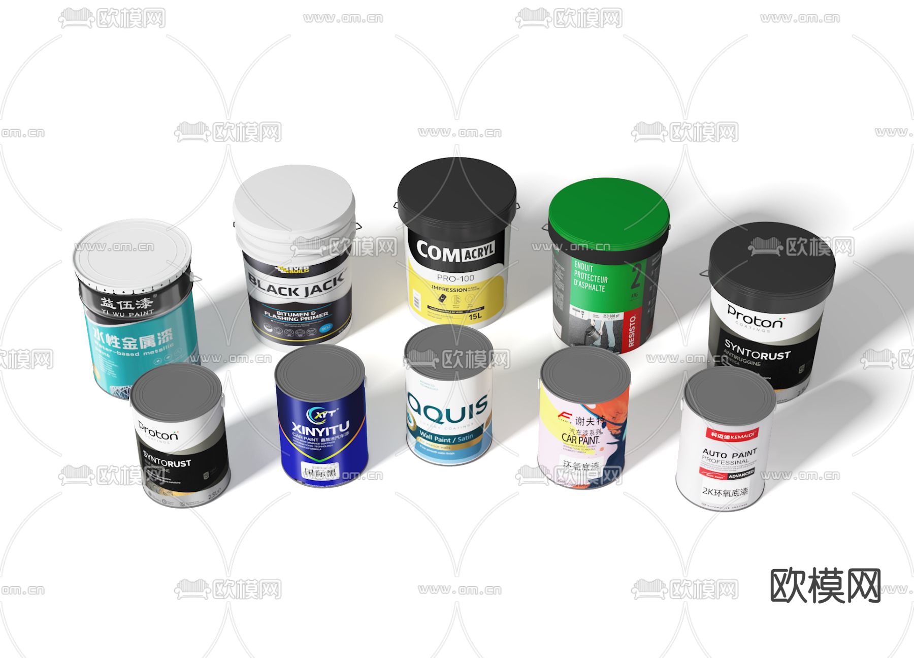 油漆桶 油桶su模型下载（渲染图2）