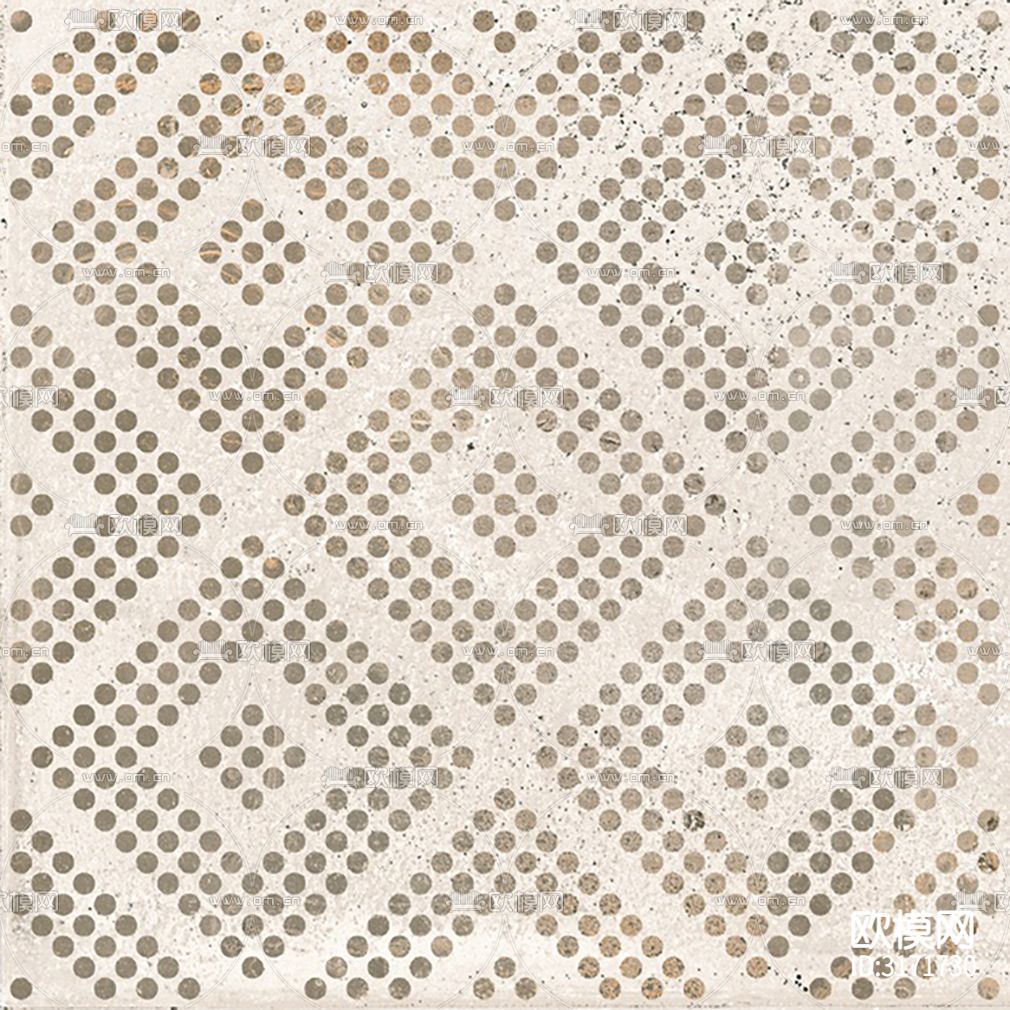 灰色现代简约花砖贴图下载（渲染图1）