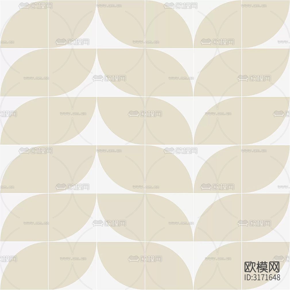 现代简约花砖贴图下载（渲染图3）