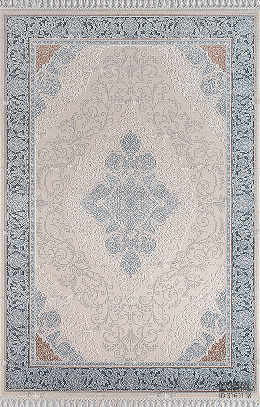 灰色新中式豪华地毯贴图下载（渲染图2）