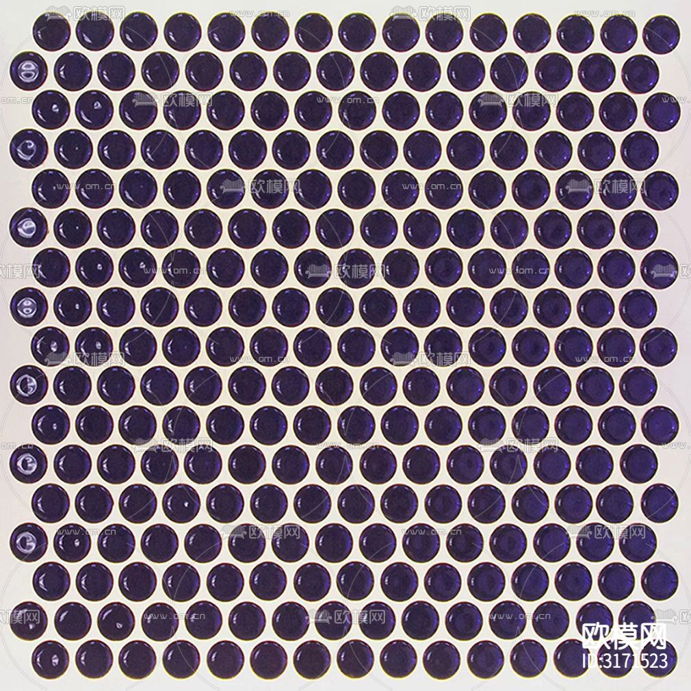 黑色圆形瓷砖马赛克贴图下载