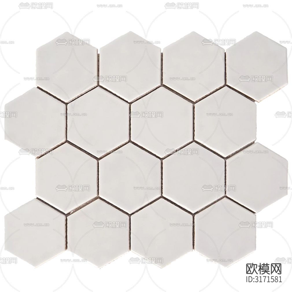白色六角瓷砖马赛克贴图下载