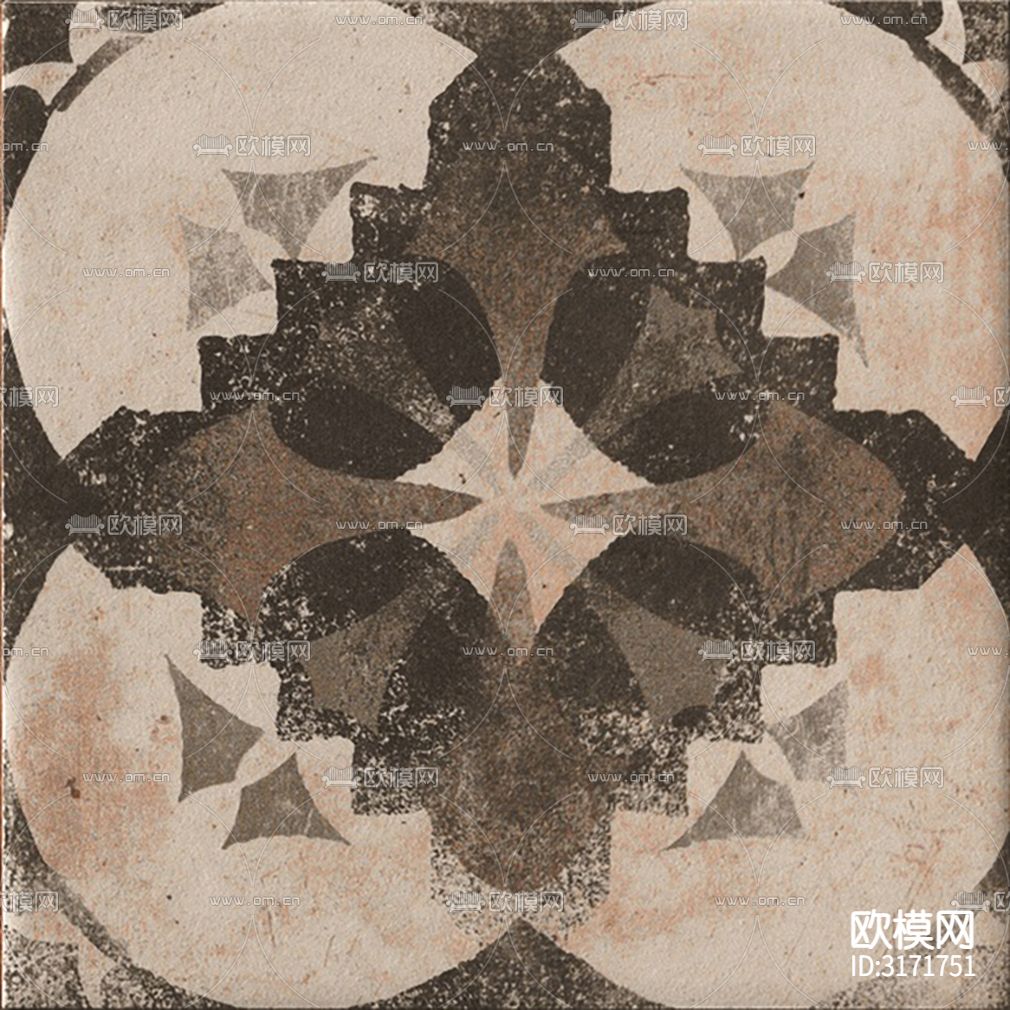 灰色欧式花砖贴图下载（渲染图6）