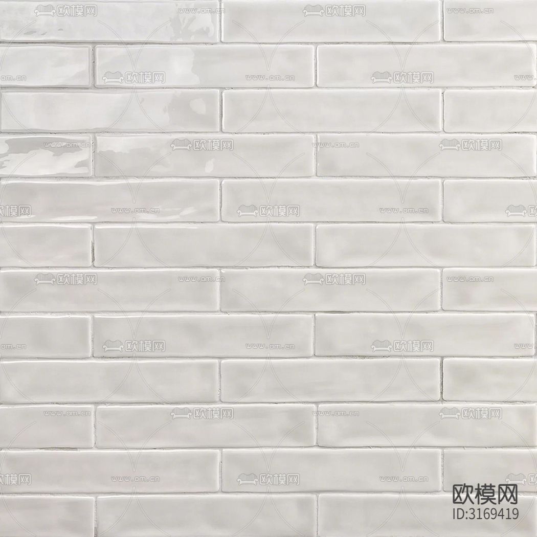 灰色石材纹条形砖贴图下载（渲染图3）