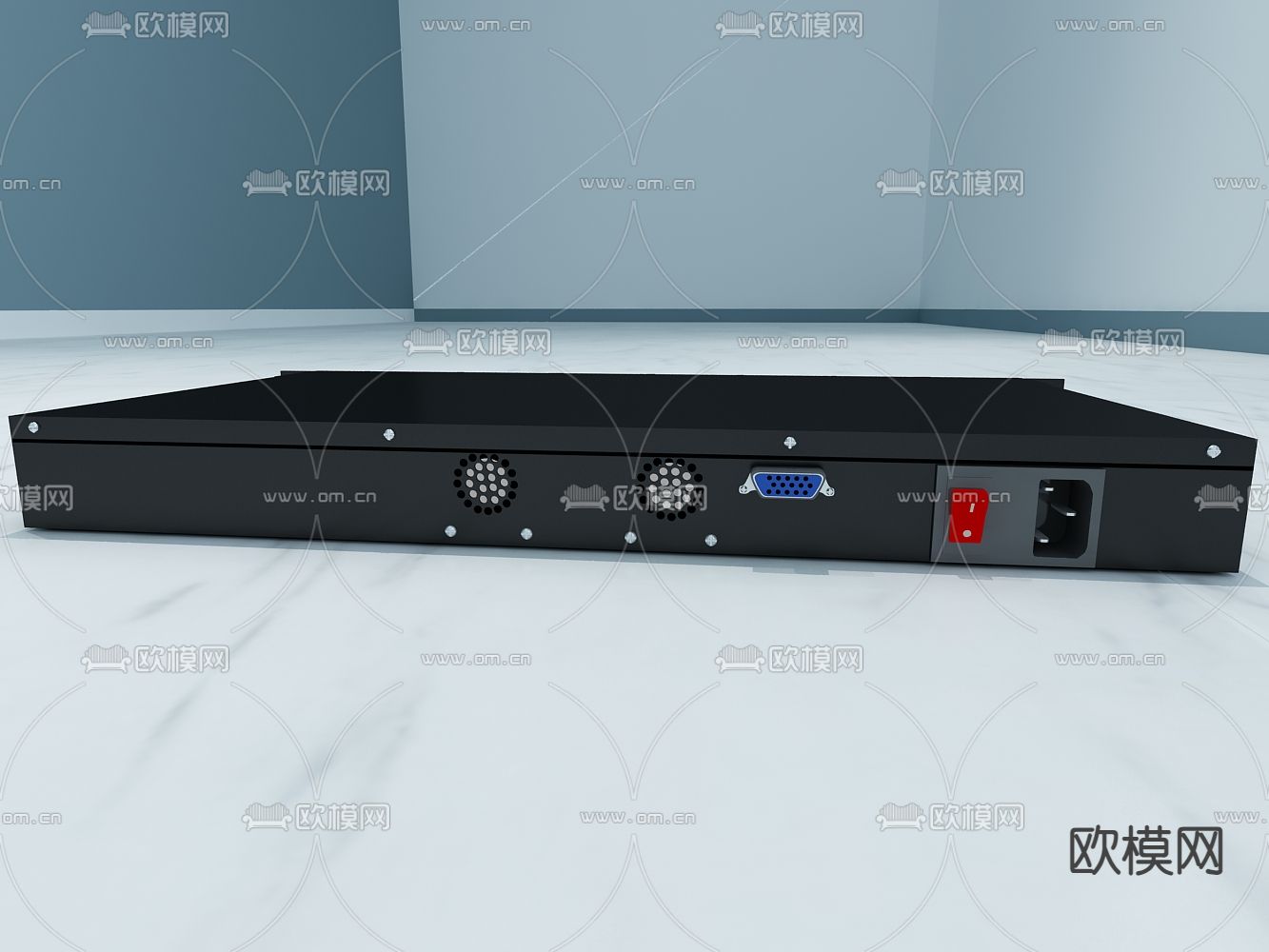 机柜 交换机3d模型下载（渲染图1）