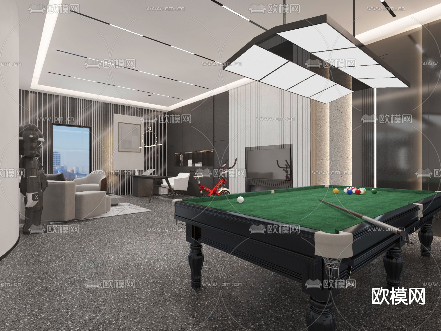 汽修店 4s店3d模型下载（渲染图3）