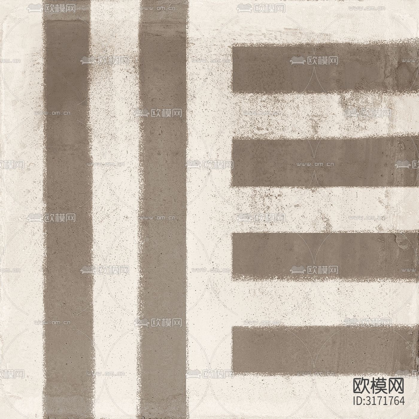 灰色现代简约花砖贴图下载（渲染图3）