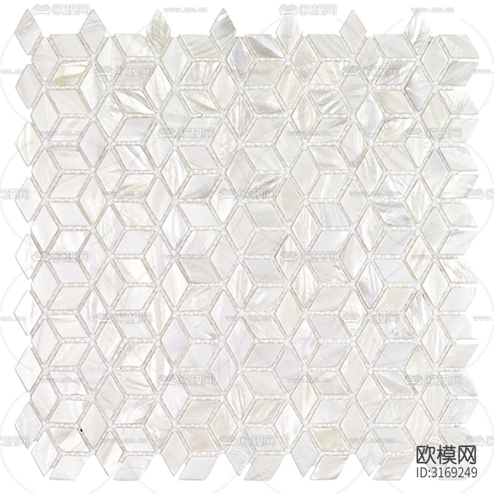 白色贝壳马赛克贴图下载（渲染图1）