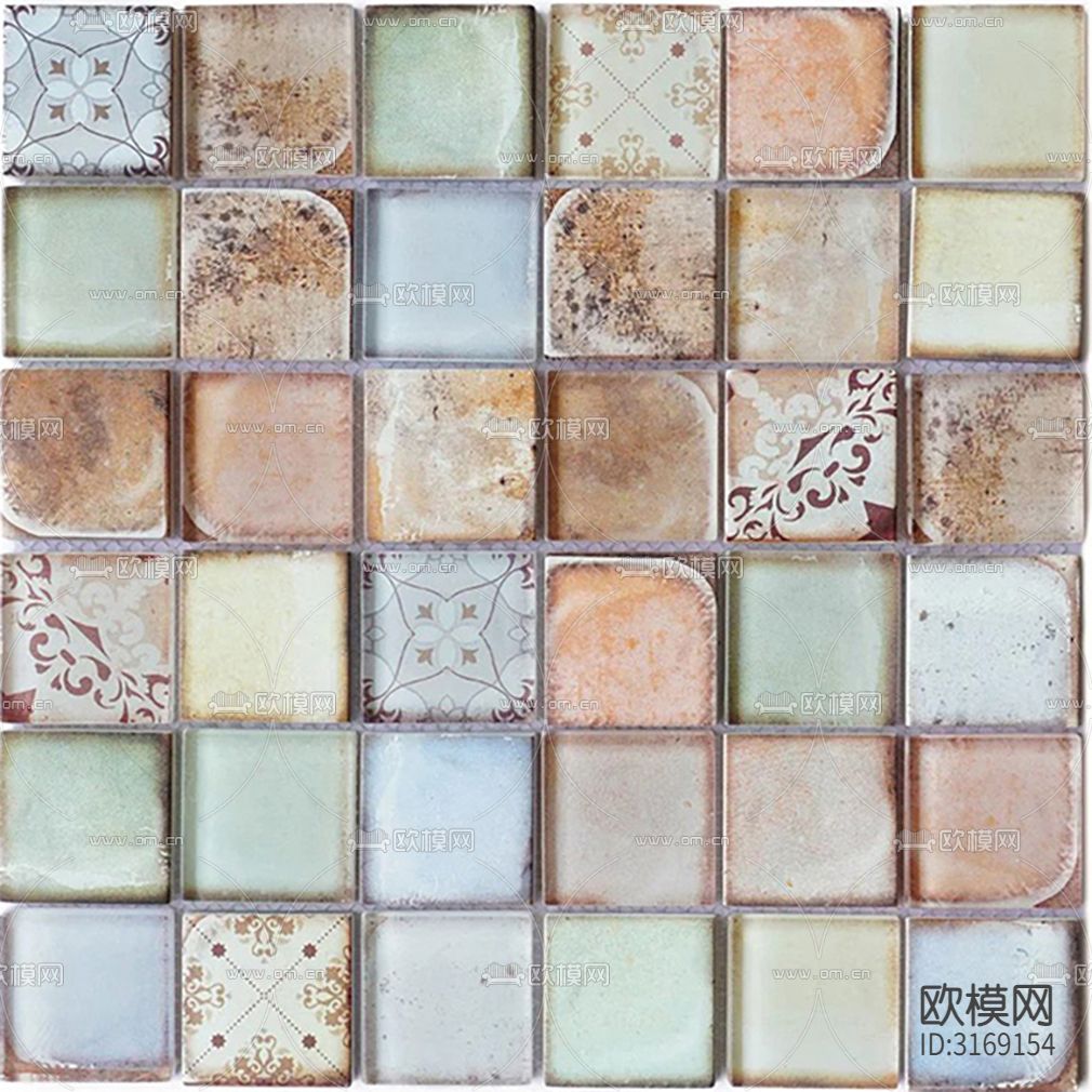 彩色复古马赛克贴图下载