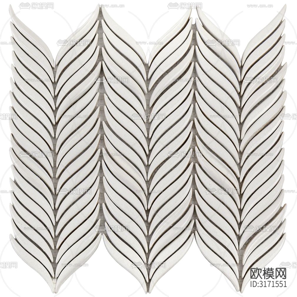 白色艺术卫浴马赛克贴图下载（渲染图2）