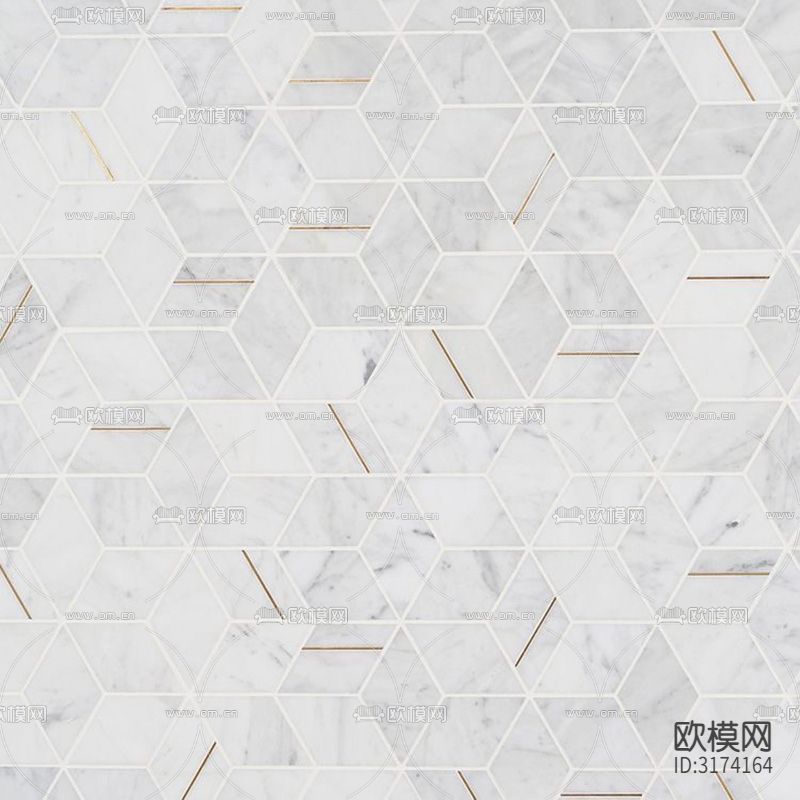 白色大理石材马赛克贴图下载