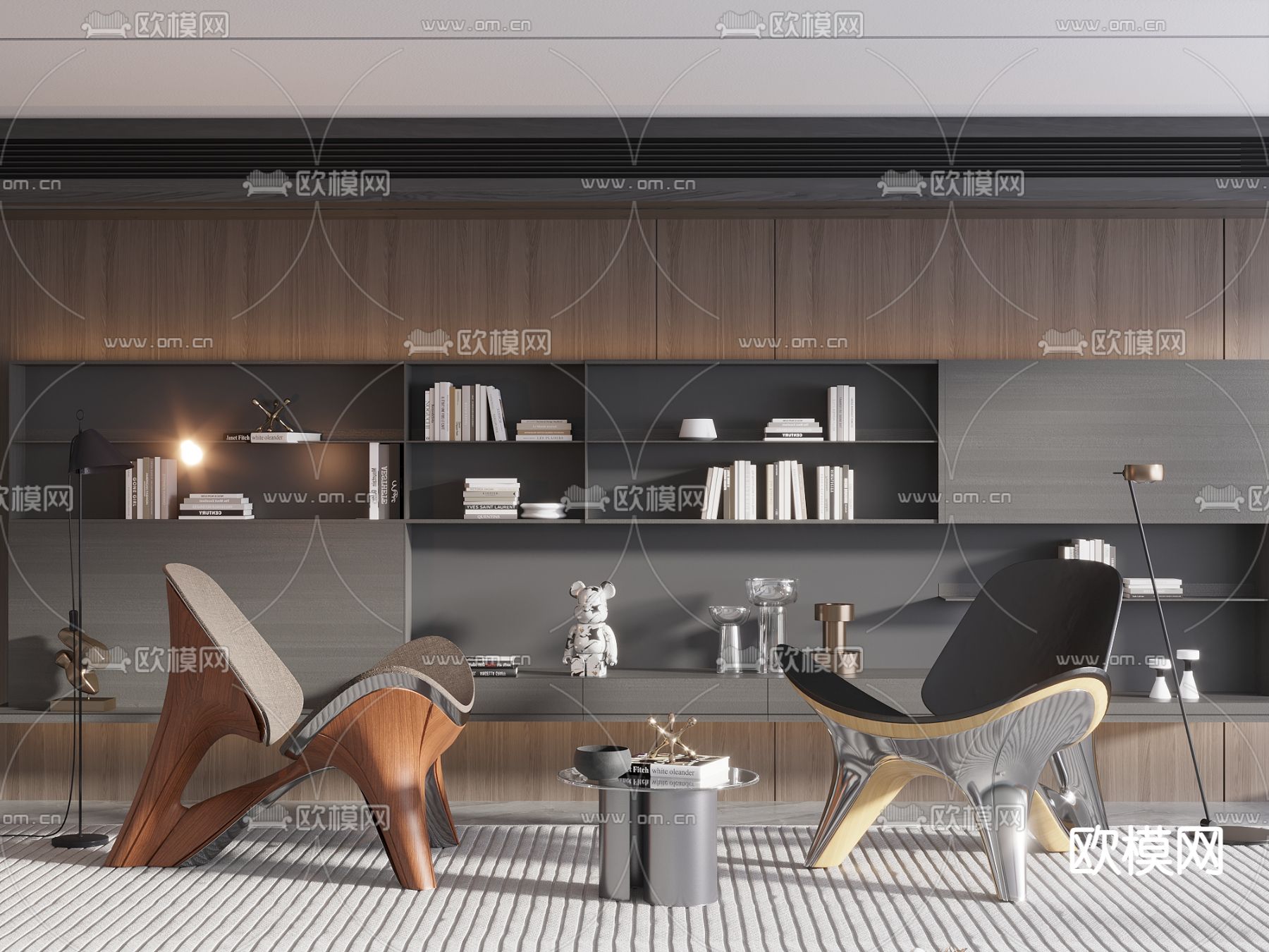 现代休闲椅3d模型下载