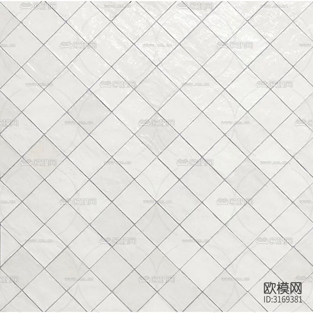 白色石材纹小方砖贴图下载（渲染图2）