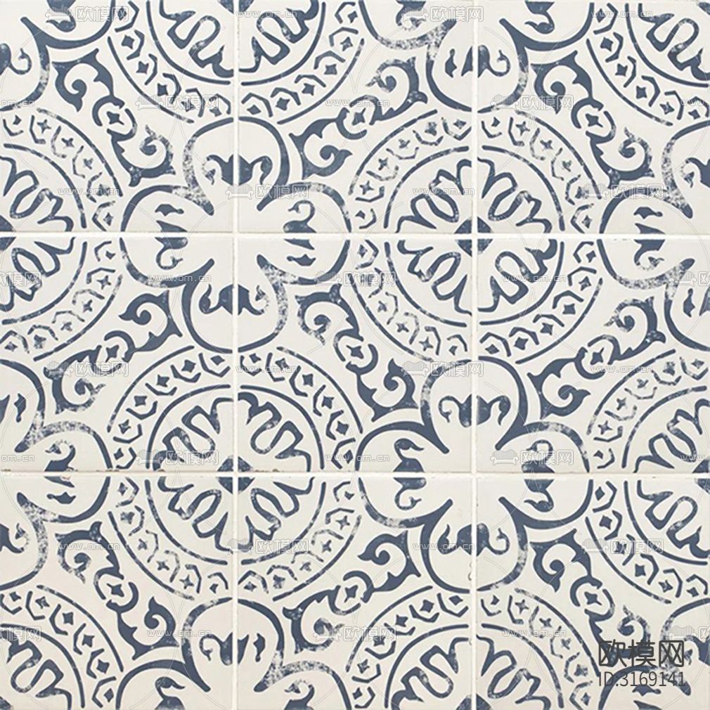 白色花砖贴图下载