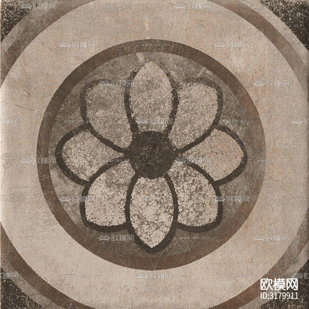 灰色做旧花砖贴图下载