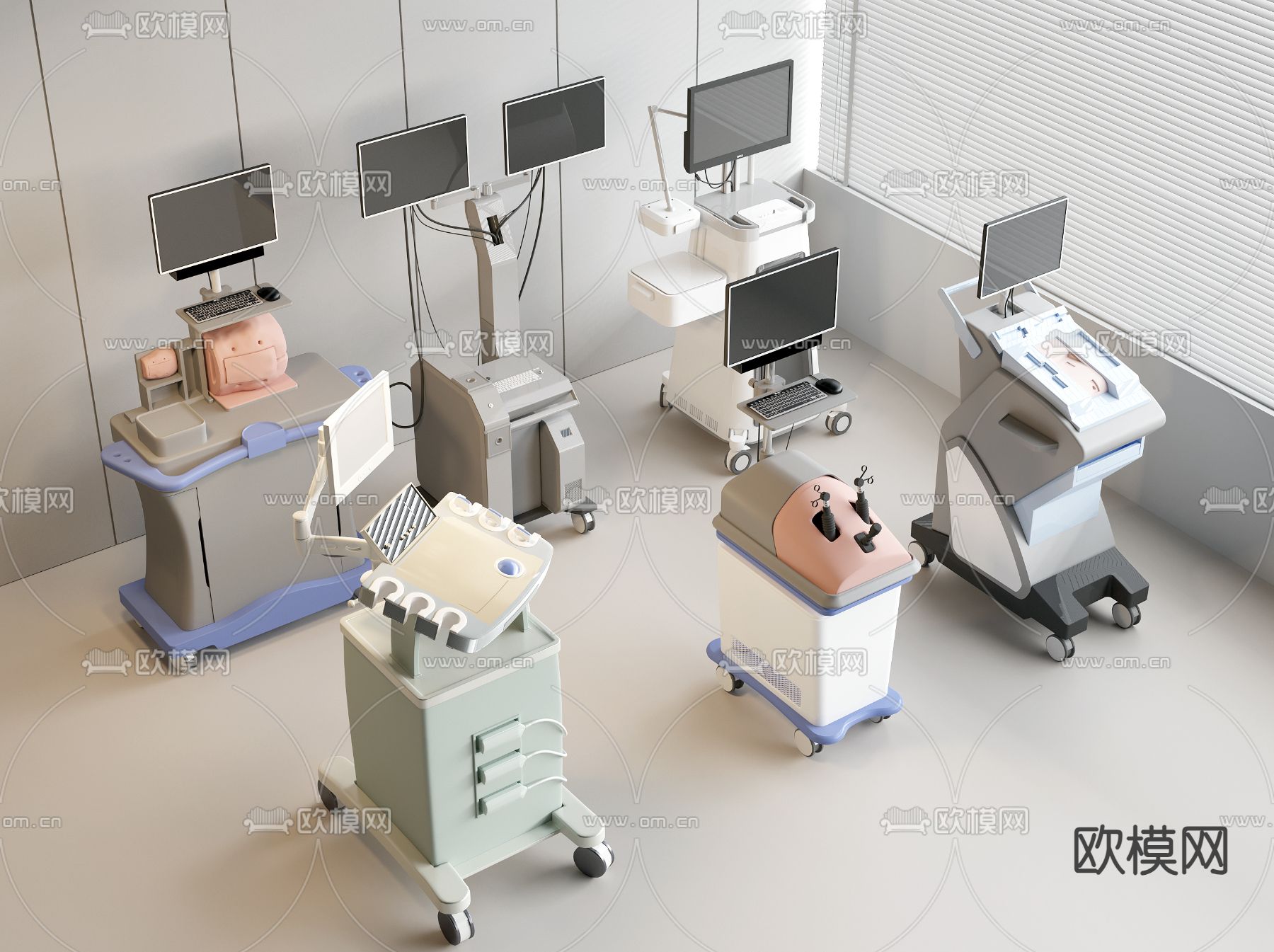 医疗器械 呼吸机 监测机3d模型下载